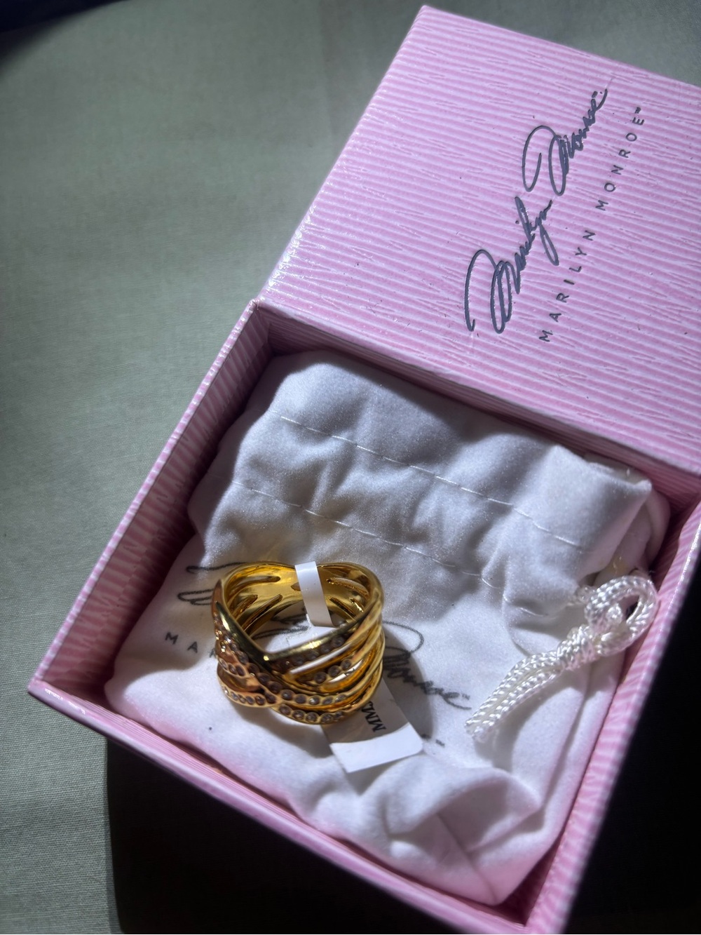 Marilyn Monroe Gold Layered Multi-Band Ring